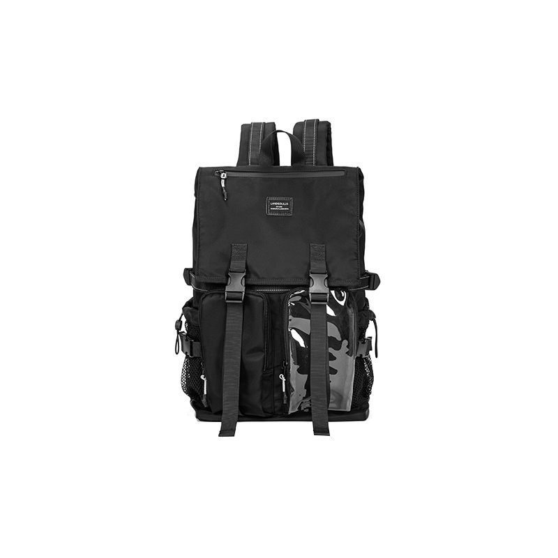 Land Gulls Nylon Backpack Unisex Black