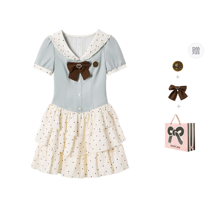 Fabric Pig Short Sleeved Dress Women's