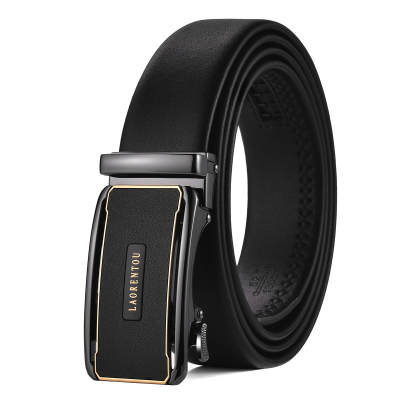 LAORENTOU Cow Split Leather Belts Men's 3.5cm