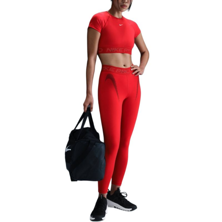 Nike Nike Pro Women's Dri FIT Short Sleeve Cropped Graphic Top