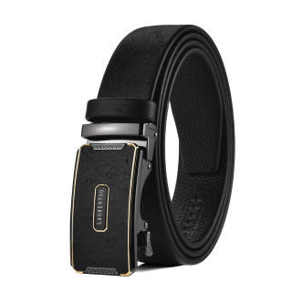 LAORENTOU Top Grain Cow Leather Belts Men's 3.5cm