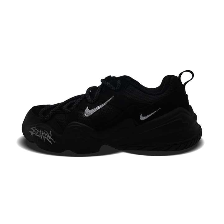 Nike Nike Tech Hera Abrasion Resistant Low top Casual Shoes Unisex Black Silver
