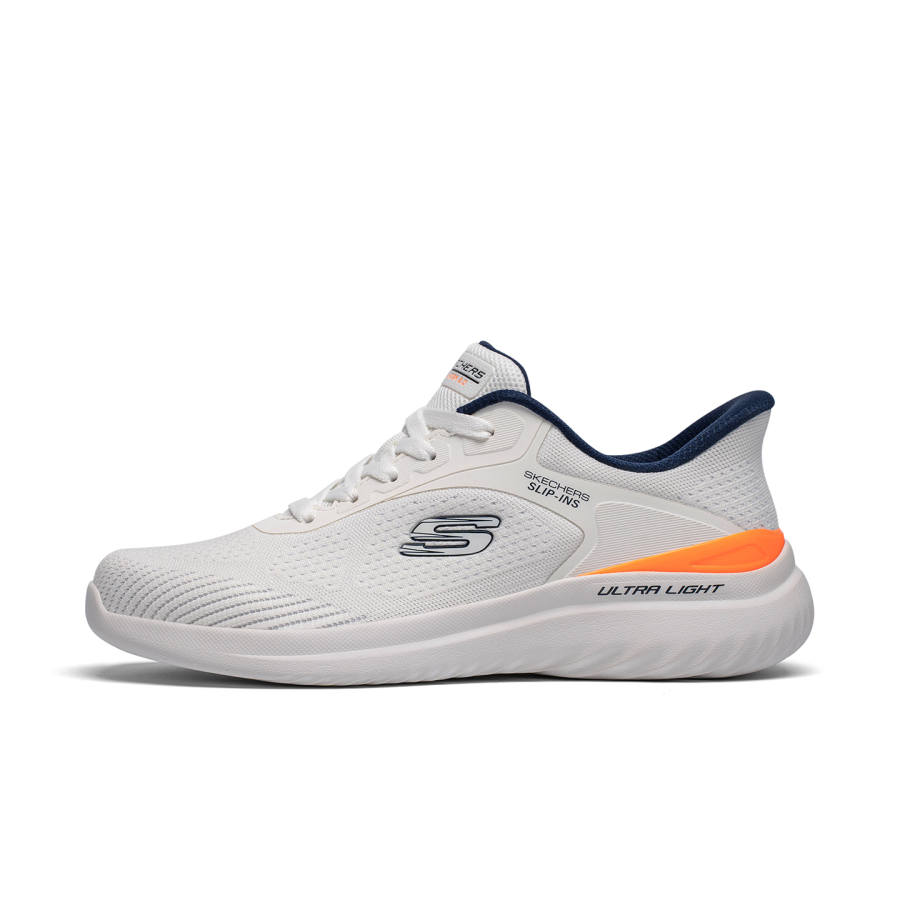 Skechers Slip Ins Low top Casual Shoes Men's White Orange