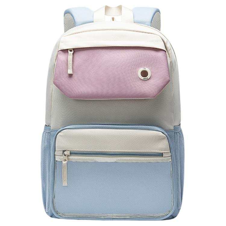 Anta Fabric Backpack Large Unisex Light Bright Blue & Light Smoke Gray & Pink