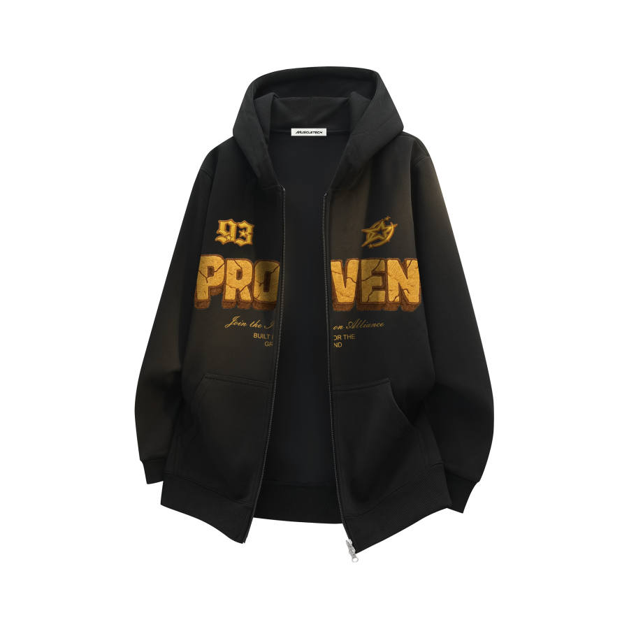 MUSCLETECH Sweatshirts Unisex Hooded Moderate Cardigan
