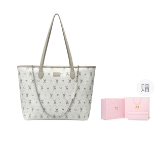 NUCELLE PVC Large Bag, Combo Bag, Tote Bag, Shoulder Bag Women's Beige Gray