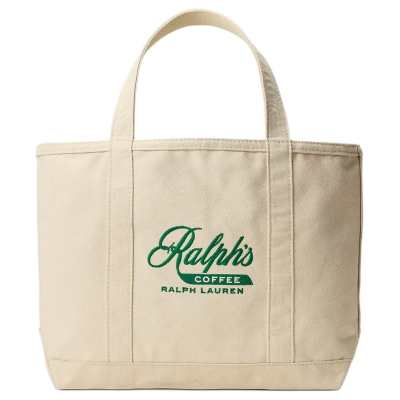 Ralph Lauren Fabric Handbag Unisex Cream