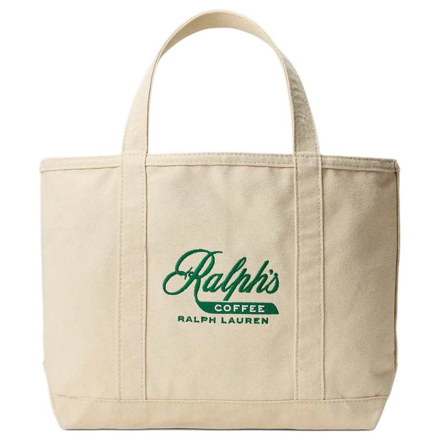 Ralph Lauren Fabric Handbag Unisex Cream
