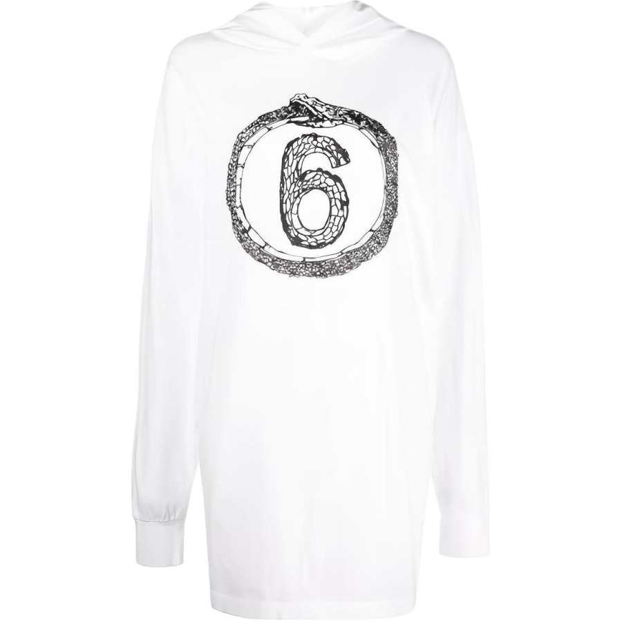MM6 Maison Margiela logo oversized hoodie