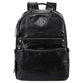 Ace Paul Top Grain Cow Leather Backpack Large Men's Black