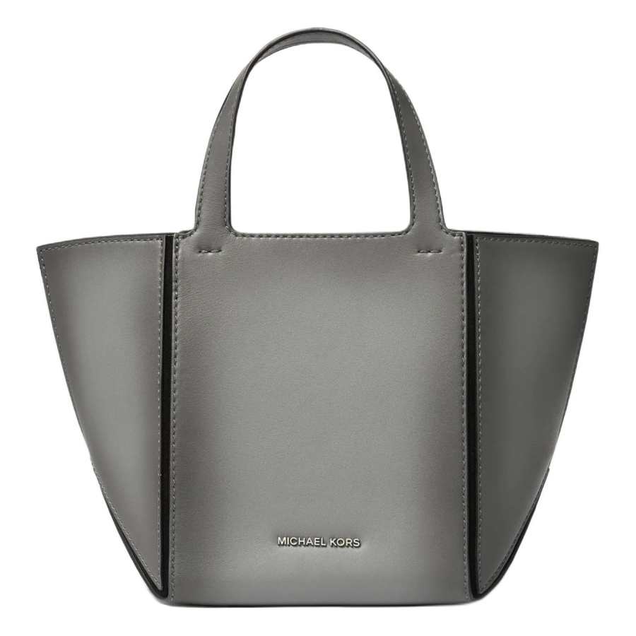 MICHAEL KORS Jordi Cow Leather Handbag Small Unisex Dusty Gray