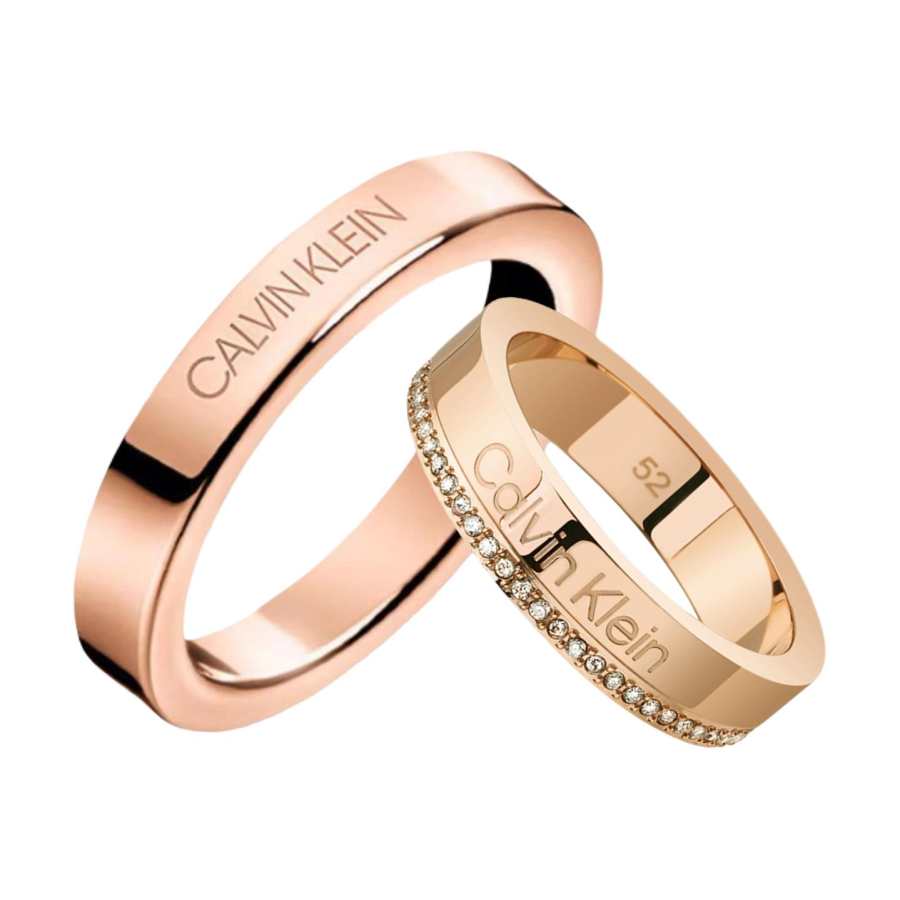 CALVIN KLEIN Titanium Steel Individual, Trendy, Premium Aesthetic Versatile Ring Unisex