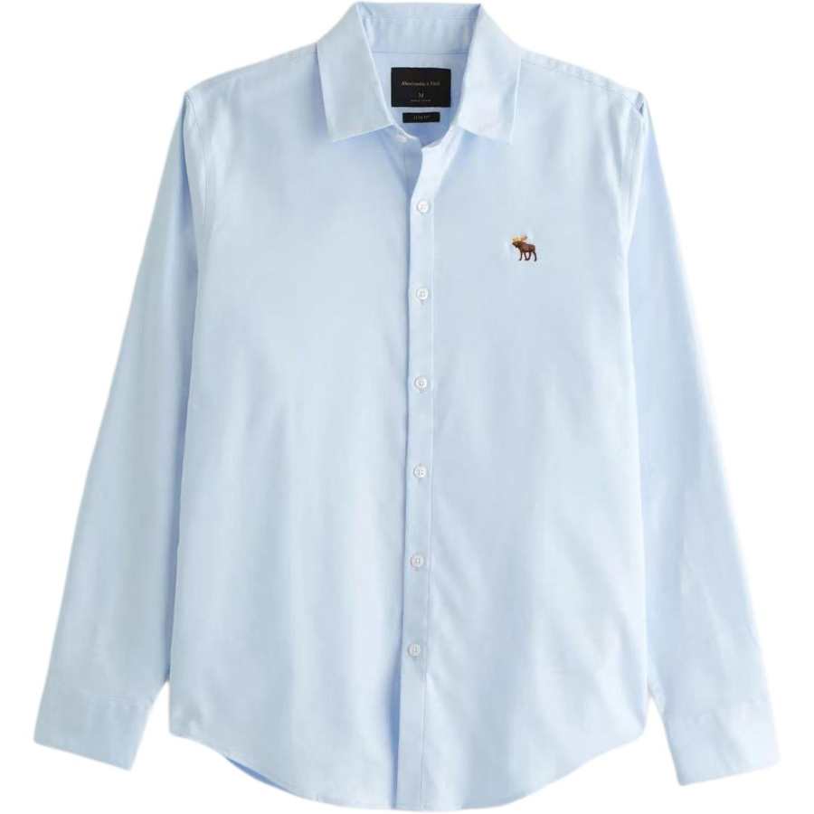 Abercrombie&Fitch Shirts Men's Blue Lapel Moderate