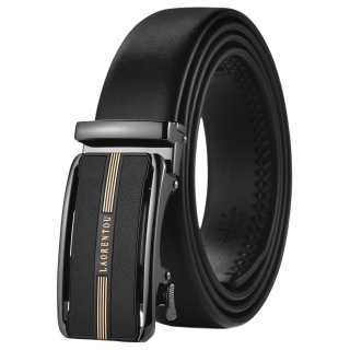 LAORENTOU Split Cow Leather Belts Men's 3.5cm