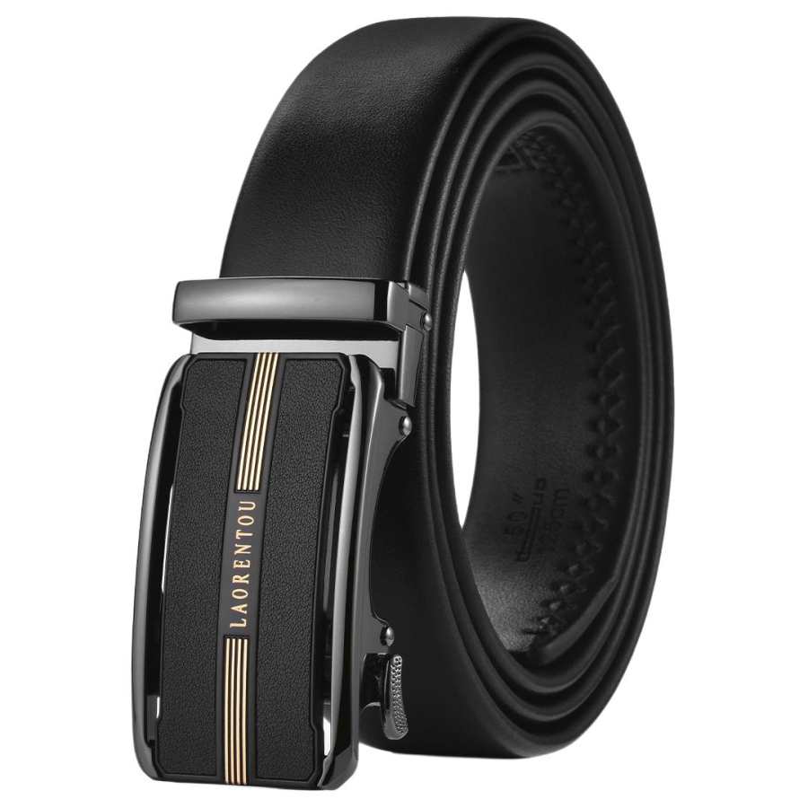 LAORENTOU Split Cow Leather Belts Men's 3.5cm