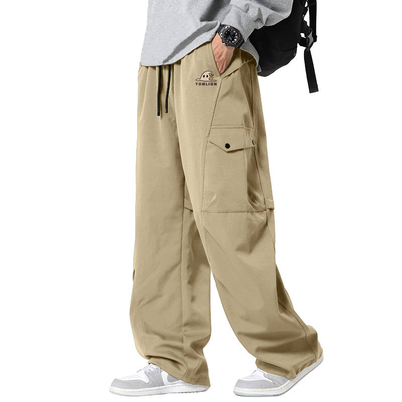 Tonlion Casual Pants Unisex Moderate Cargo Pants
