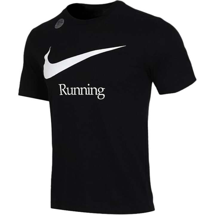 Nike Nike T Shirts Men's Black Crew Neck Moderate Straight Fit