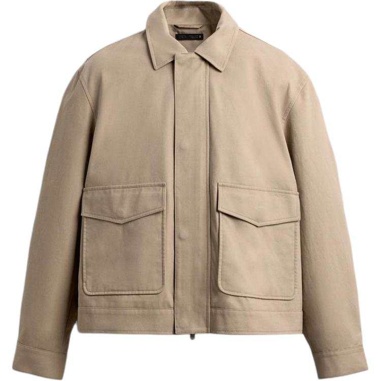 ZARA ZARA Jackets Men's Sand Lapel Moderate Other