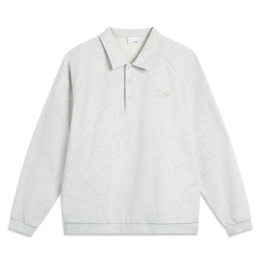 Li-Ning Li Ning Sports Life Collection Sweatshirt Unisex Heather Gray Deep Antarctic Gray