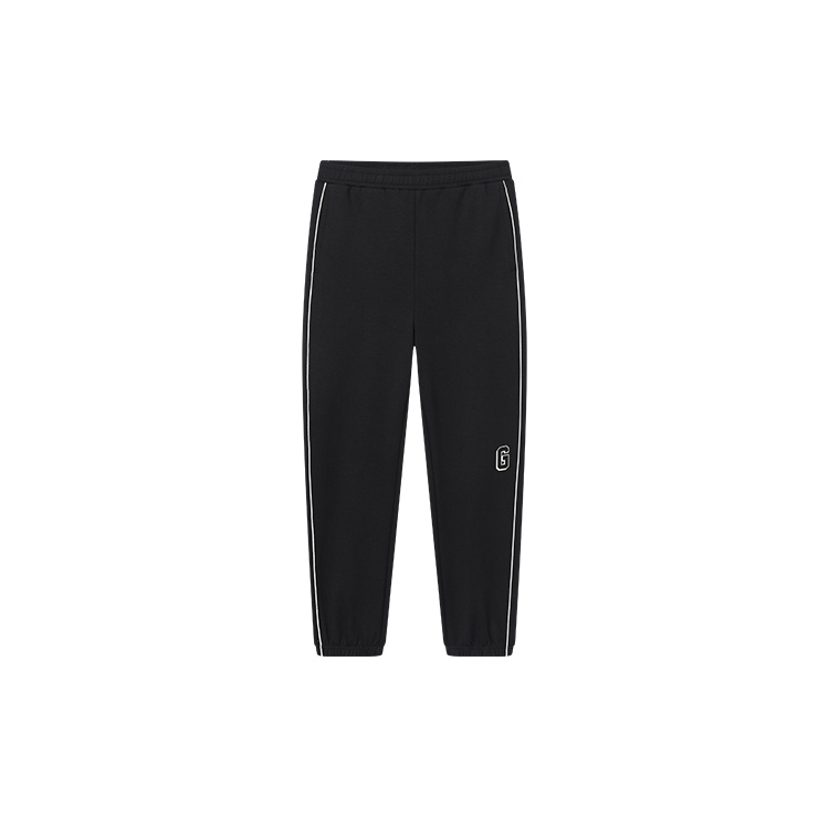 361° Knitted Sweatpants Men's Super Black Thickened Cuffed Pants