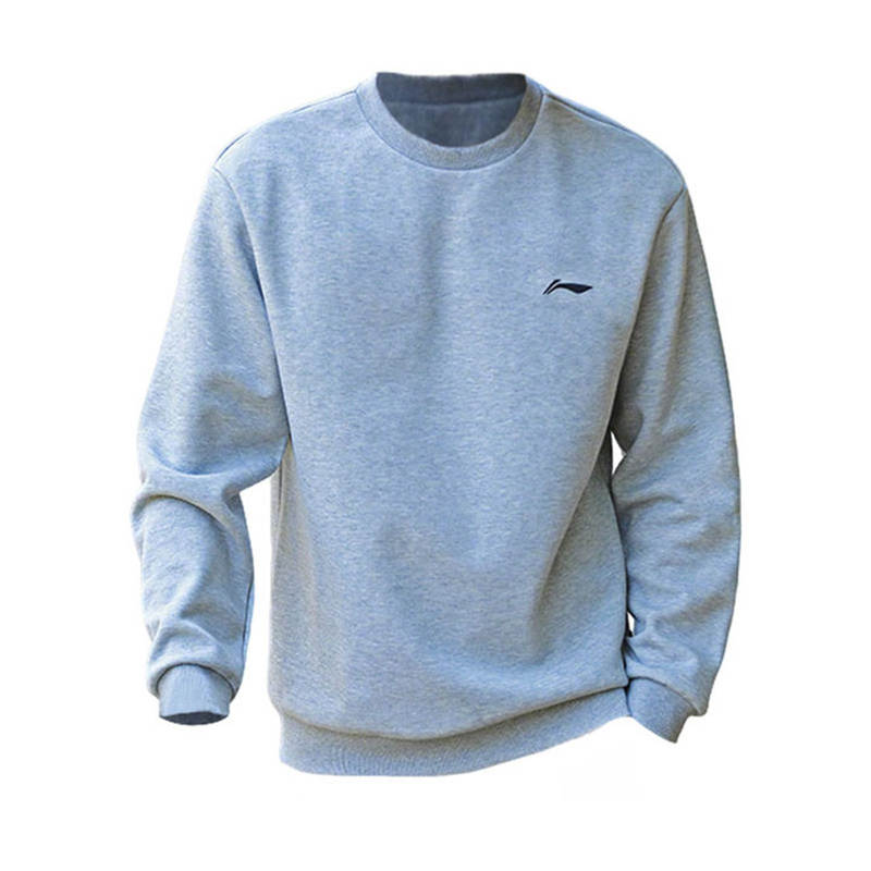 Li-Ning Li Ning Sweatshirts Men's Heather Gray Crew Neck Moderate