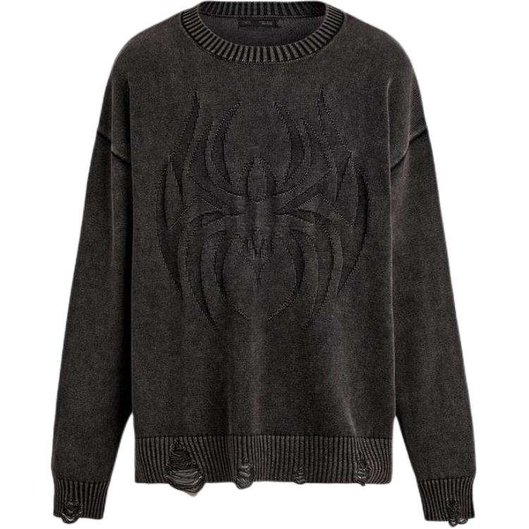 ZARA Knitwear Men's Brown Crew Neck Moderate Other