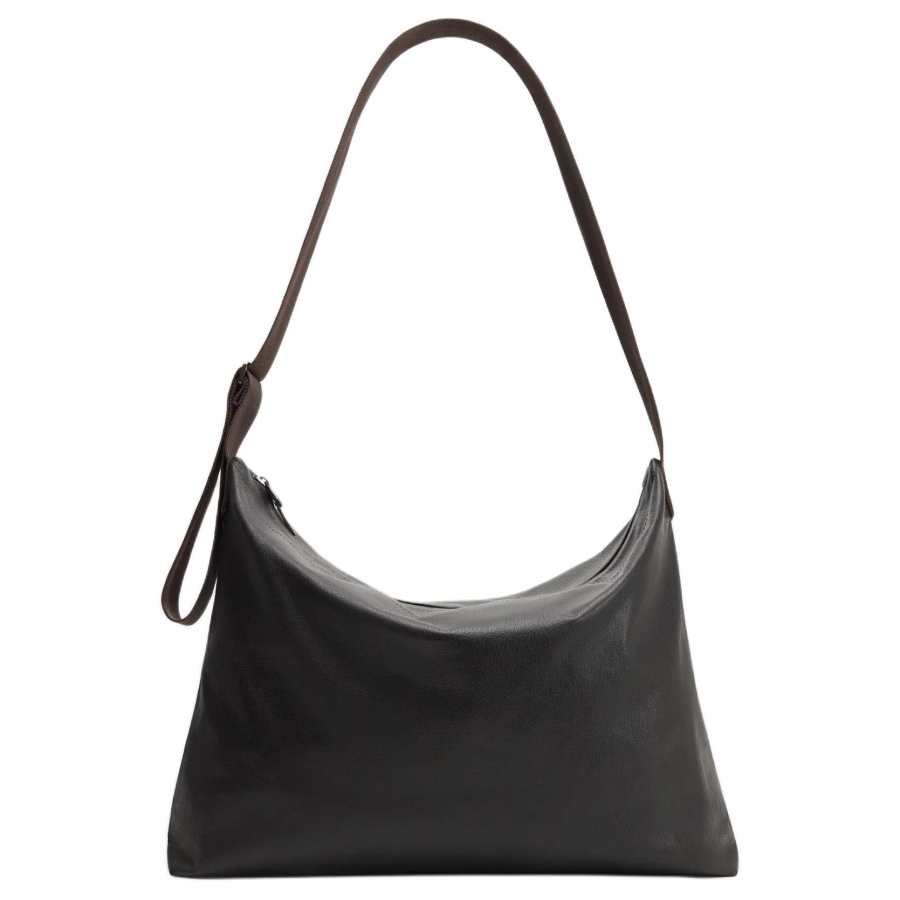 Lemaire Calfskin Shoulder Bag Large Women's Dark Chocolate
