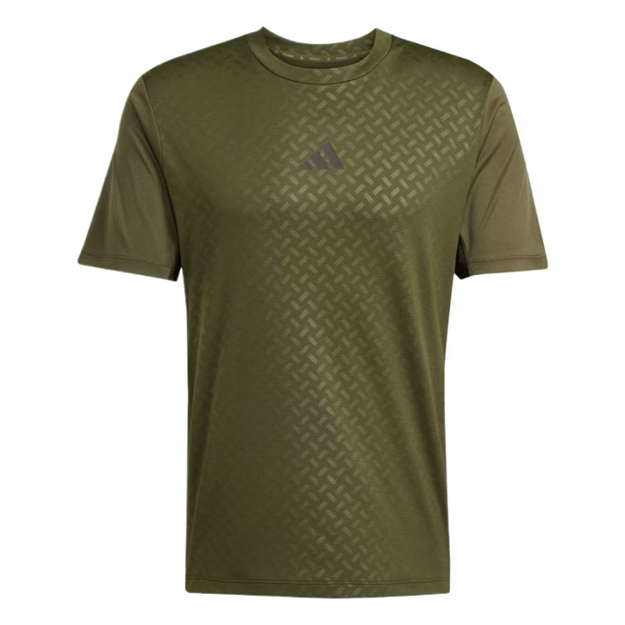 Adidas Adidas Power T Shirts Men's Green Crew Neck Moderate