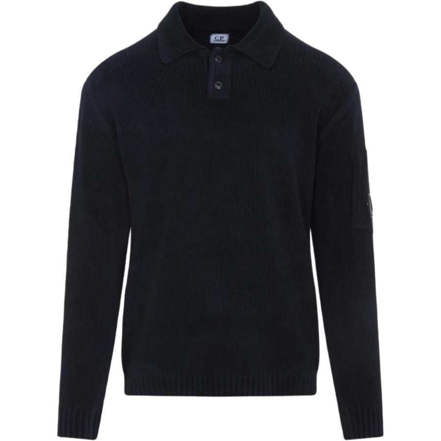 C.P.Company ribbed polo shirt