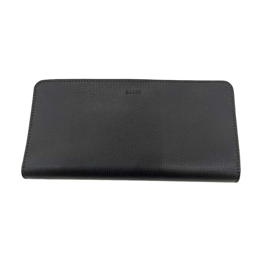BALLY Cow Leather Clutch Wallet Women's Black
