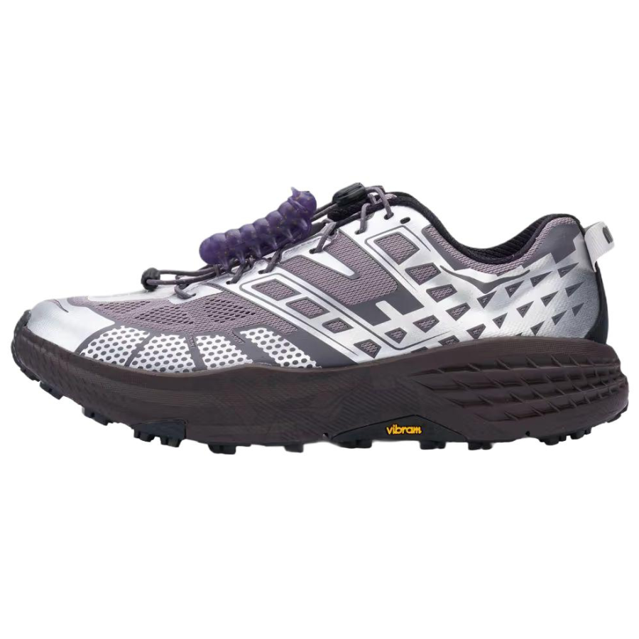 HOKA ONE ONE x UNNA SPEEDGOAT 2 Trail Running Shoes Unisex Silver Purple