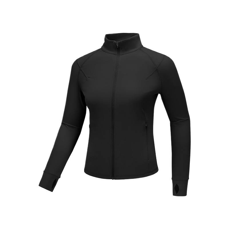 Skechers Jackets Women's Midnight Black 03B6 Stand Collar Moderate Other