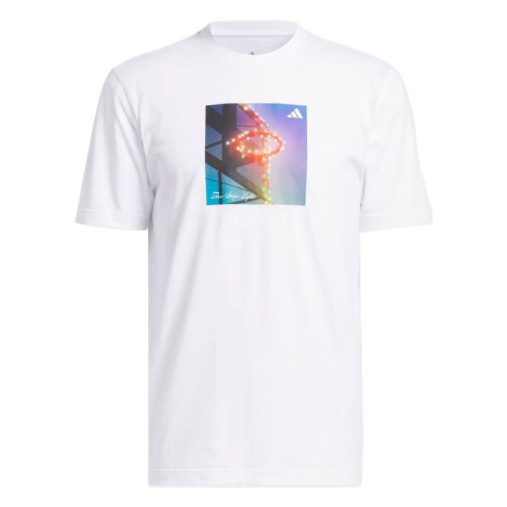 Adidas Adidas 3 Stripes Lights Hoops Graphic Tee T Shirt Men's