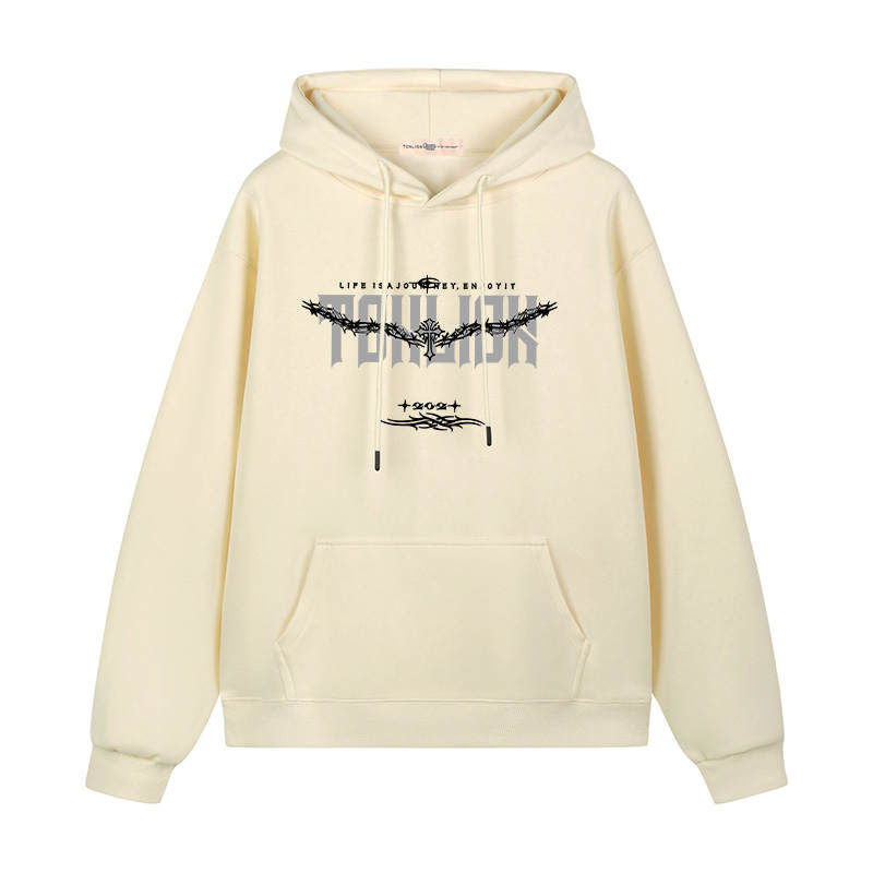 Tonlion Sweatshirts Unisex Hooded Moderate Heavyweight
