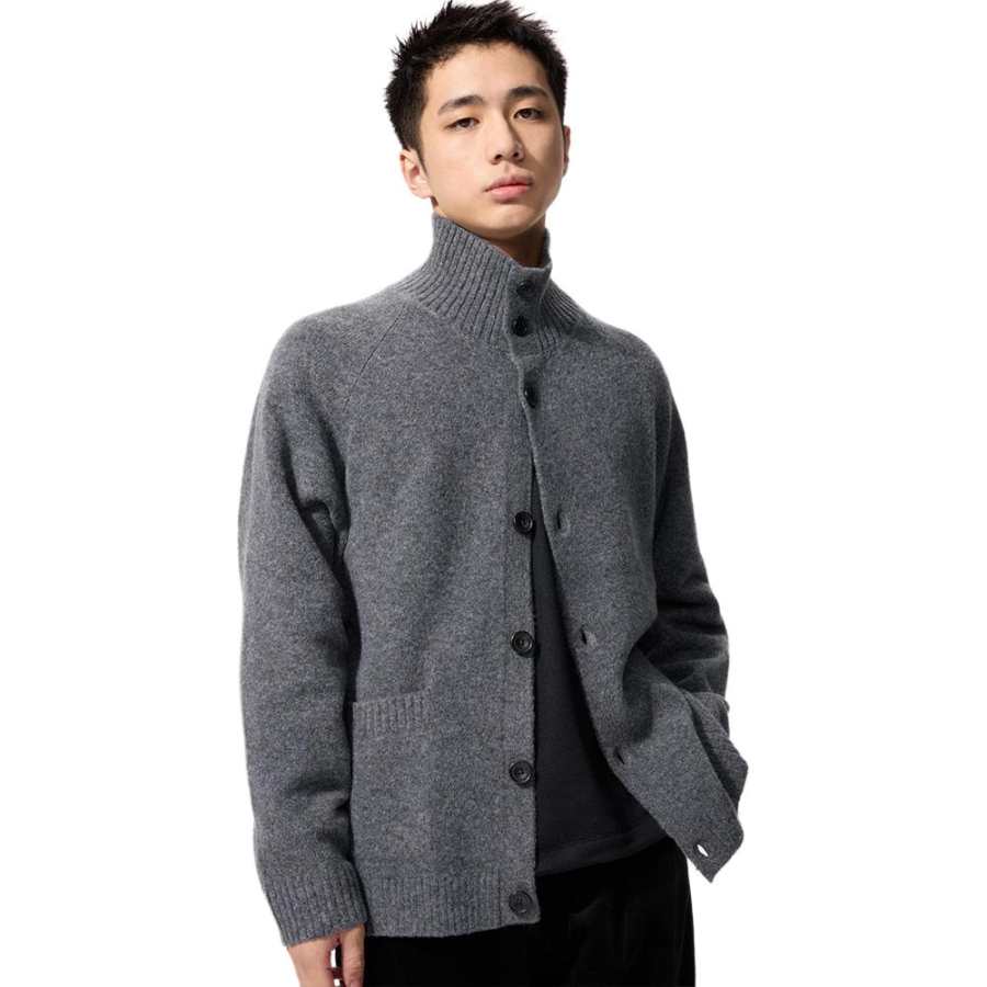 UNIQLO Knitwear Unisex Crew Neck Moderate Cardigan