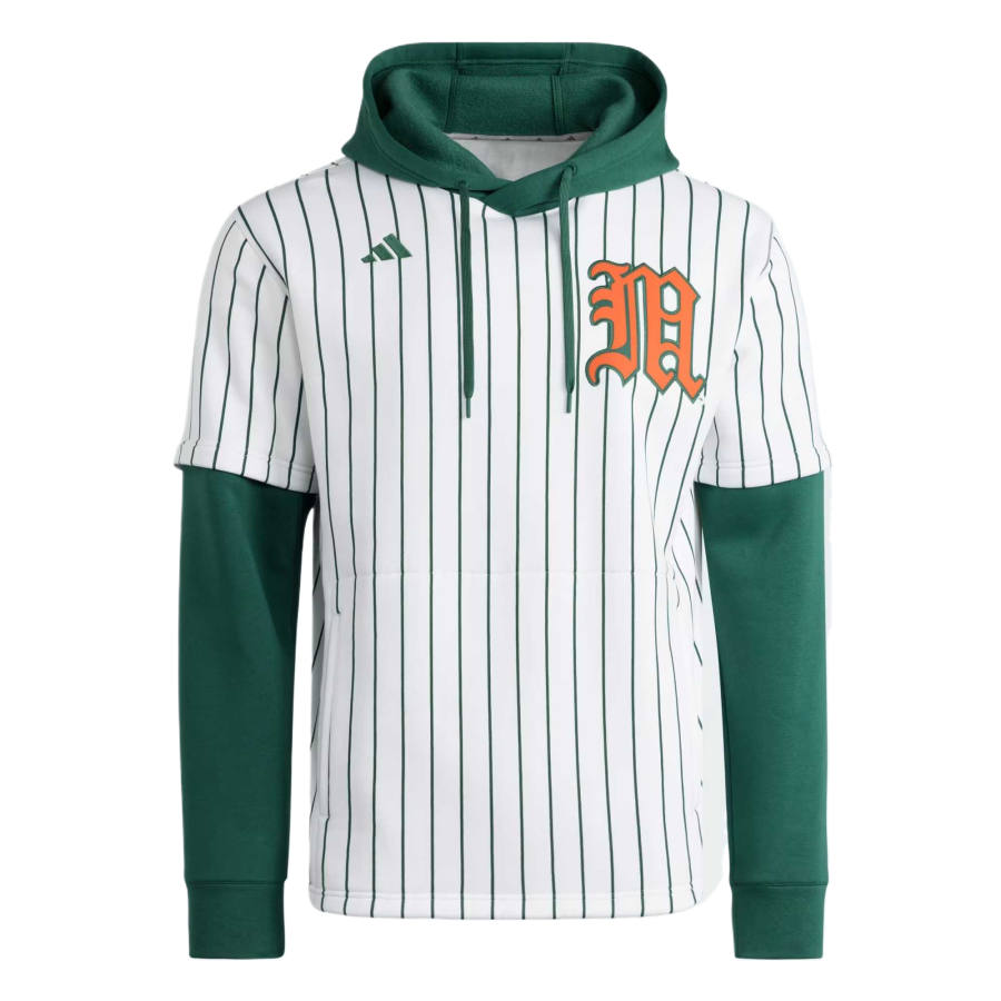 Adidas Adidas Free Shipping With AdiClub Miami Hurricanes Baseball Jersey Hoodie
