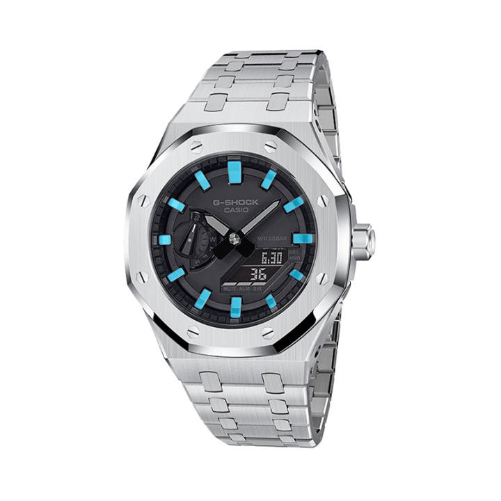 CASIO CASIO Custom Collection Electronic Movement Stainless Steel Strap Watch Unisex Black Dial