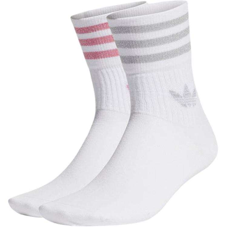 Adidas Originals Glitte Crew Socks Women's 2 Pack White
