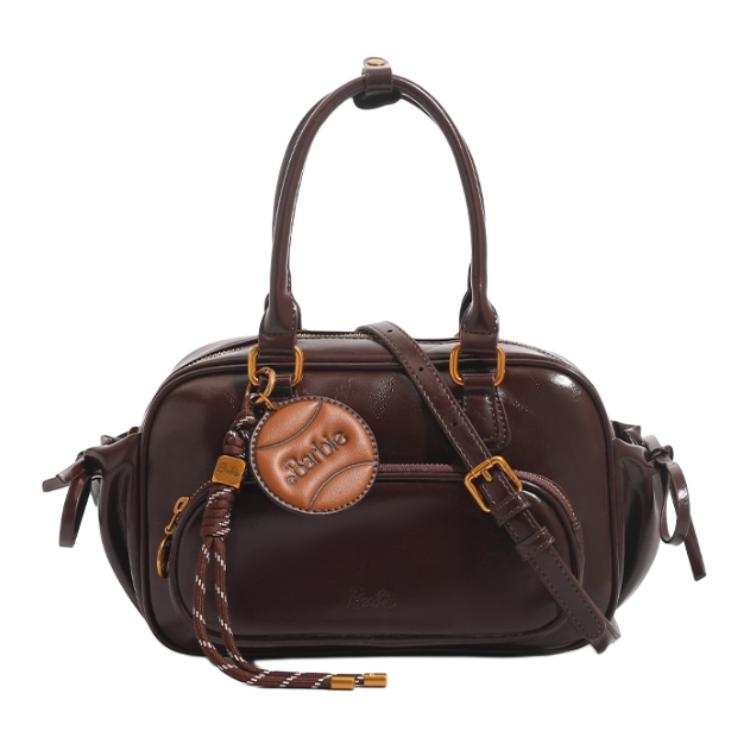 Barbie Synthetic Leather Handbag Women's Coffee