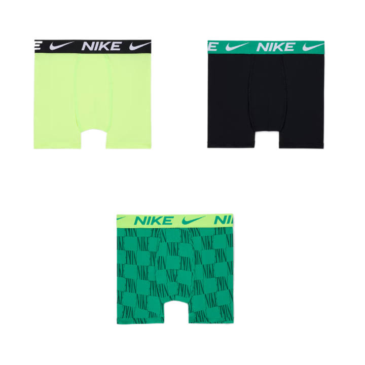 Nike Nike Dri Fit Big Kids' Printed Boxer Briefs 3 Pack Underpants 3 Pack Kids'