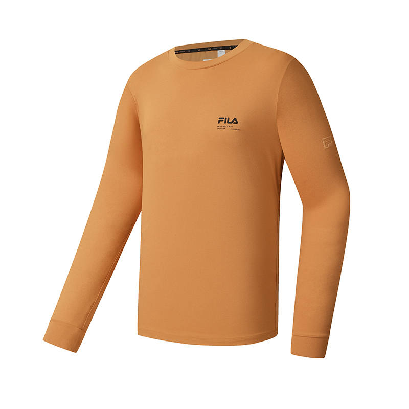 FILA Fitness T Shirts Men's Bee Tail Orange Crew Neck