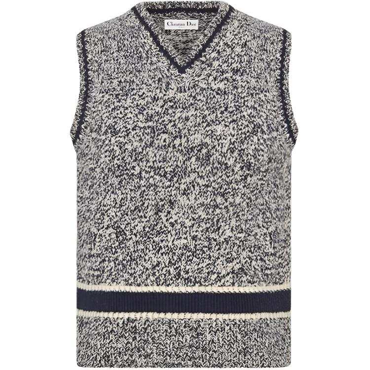 DIOR Christian DIOR Pre Owned 2010s Intarsia Knit logo Vest