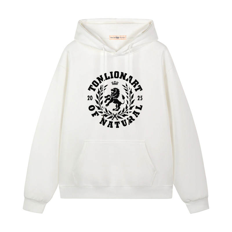 Tonlion Sweatshirts Unisex Hooded Moderate Heavyweight