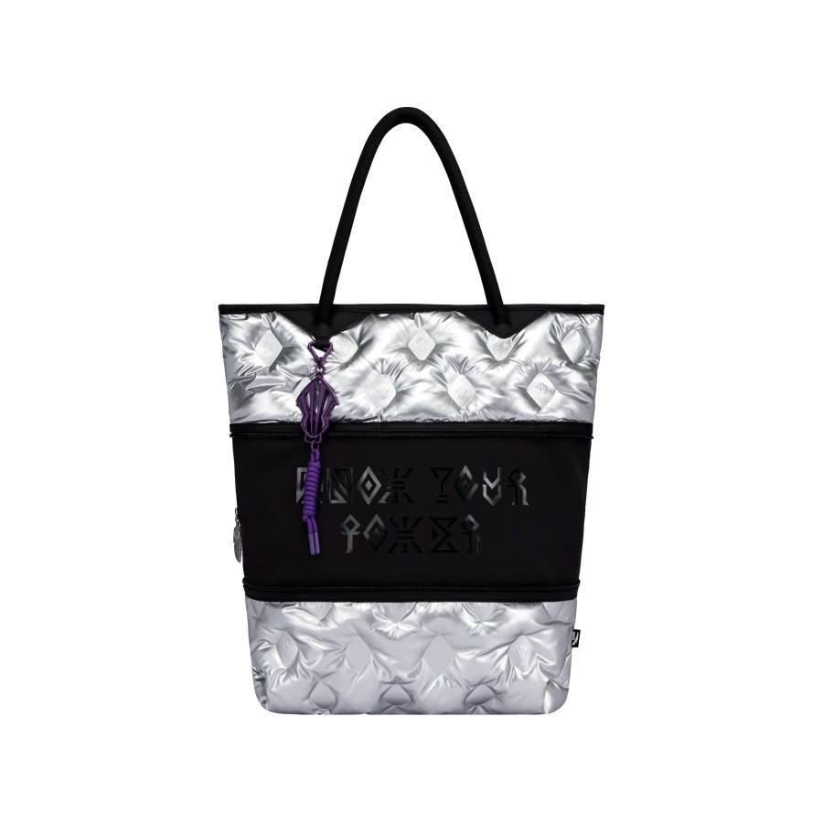 Anta Irving Collection Fabric Shoulder Bag Regular Unisex Gray Silver