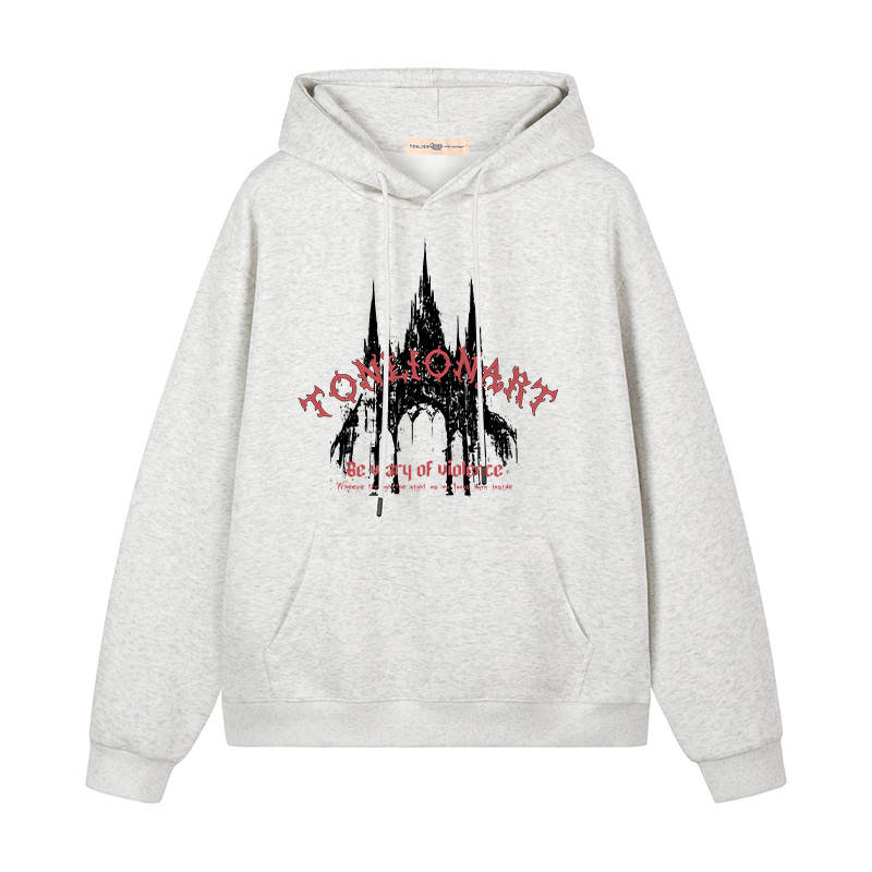 Tonlion Sweatshirts Unisex Hooded Moderate Heavyweight