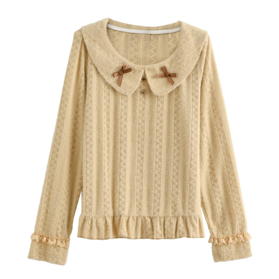 SNBL SNBL Shirts Women's Khaki Peter Pan Collar Moderate