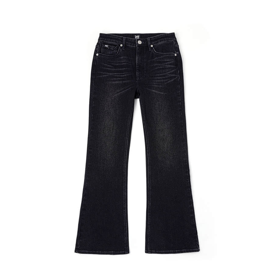 Lee Jeans Women's Black Gray Color Moderate Straight Fit Pants