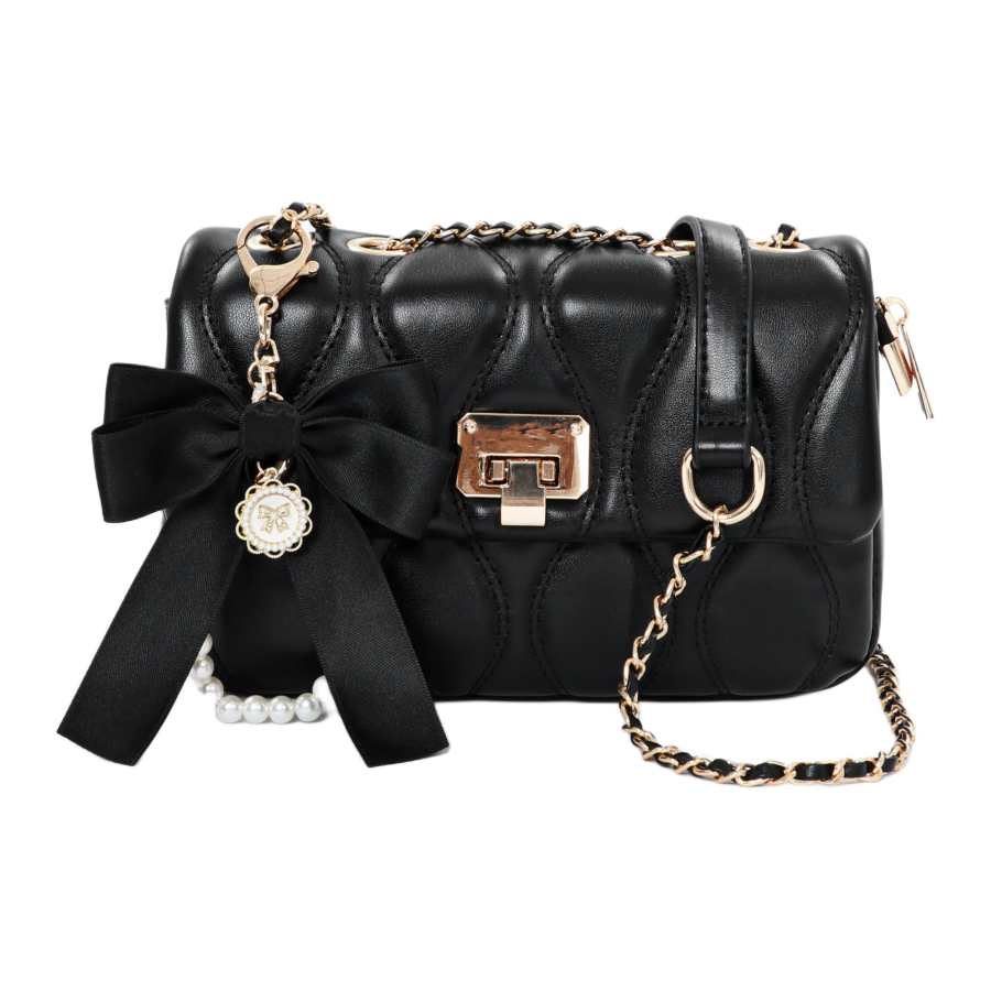 OTA Pu Shoulder Bag, Crossbody Bag Regular Unisex Black/White
