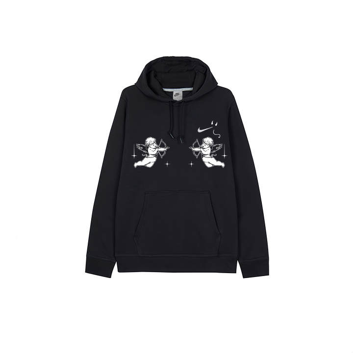 Nike Nike Sweatshirts Men's Black Hooded Thickened