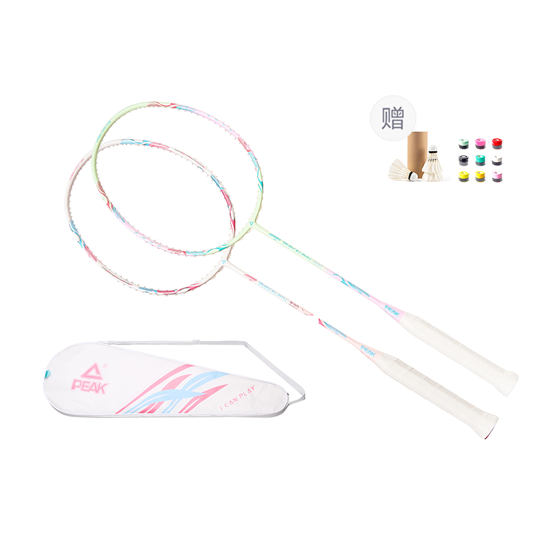 PEAK 520 Full Carbon Badminton Rackets Offensive Type Heavy Head, Stiff Shaft Professional 675MM Pair Of Rackets